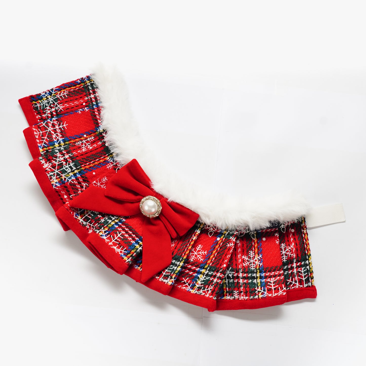 MOMOJI Hat + Neckwear Set (Christmas Plaid Red 2)