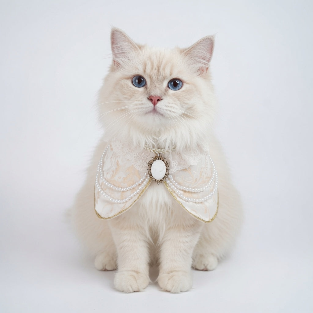 MOMOJI Henrietta (1-Champagne Silk Ivory) | Pet Neckwear