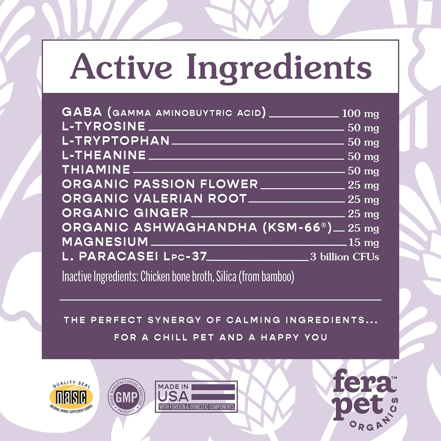 Fera Pets Calming Support Powder 72g