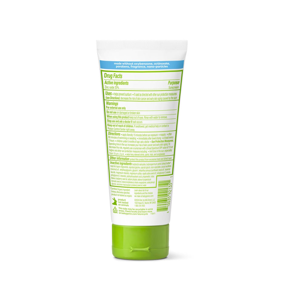 babyganics 柔滑礦物防曬乳 SPF50 3oz