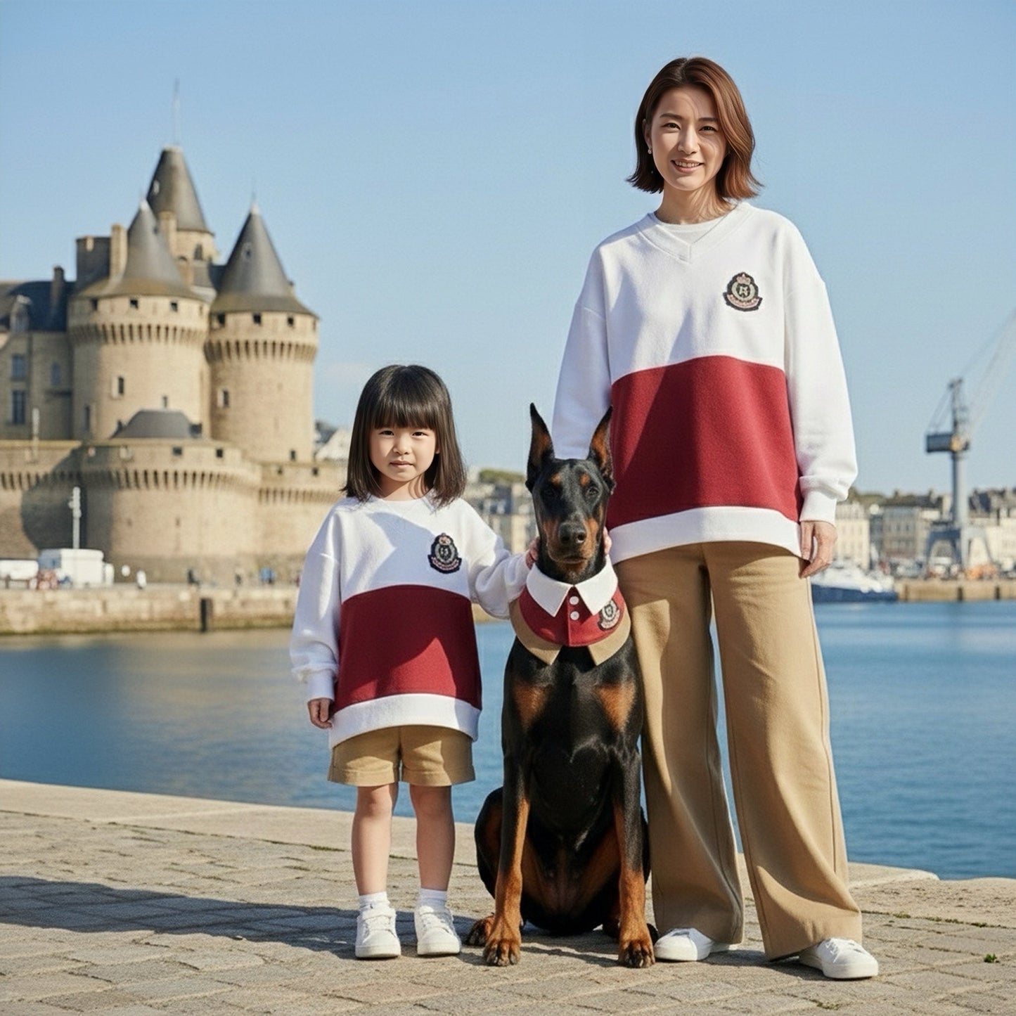 MOMOJI Brest Sweatshirt (2-Bordeaux Red) | Hooman (Adult/Kids)
