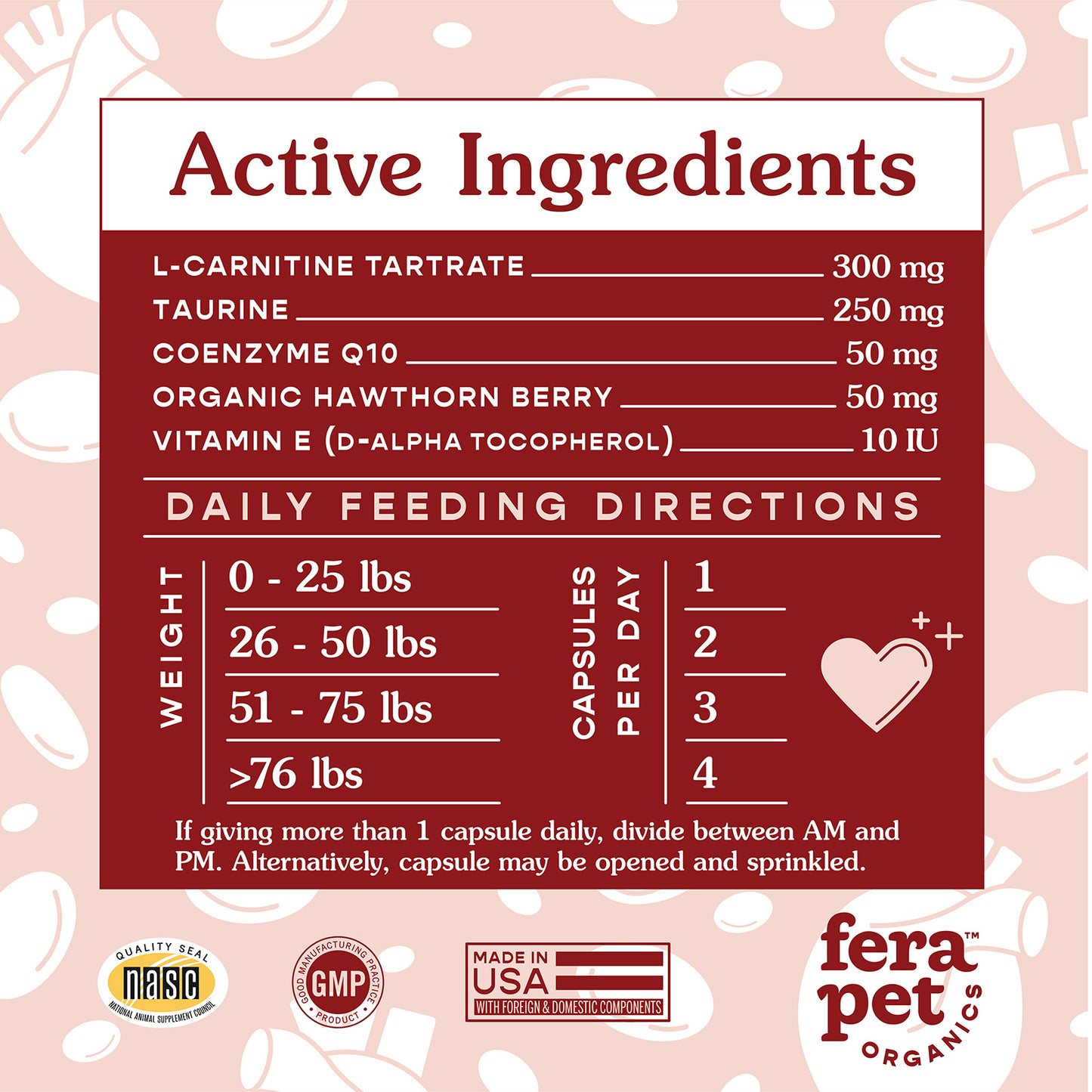 Fera Pets Cardiac Support Capsule 60s