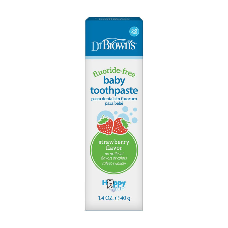 Dr. Brown's Natural Toddler Toothpaste (Safe to Swallow) - Strawberry