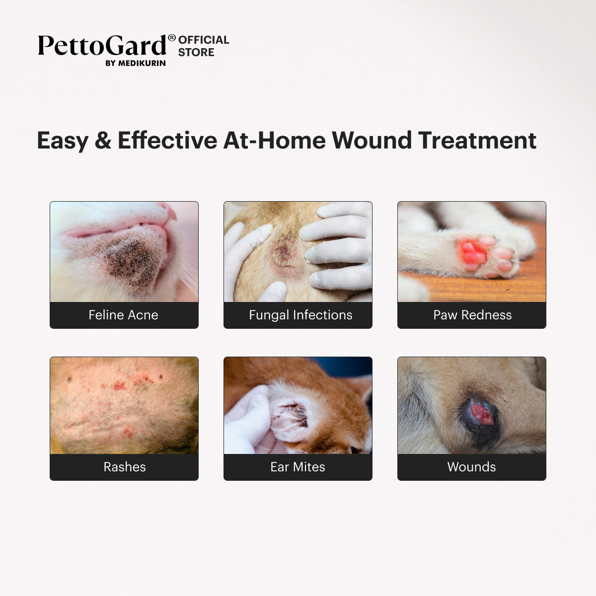 PettoGard Antimicrobial Skin Care & Wound Spray for Cats 100ml