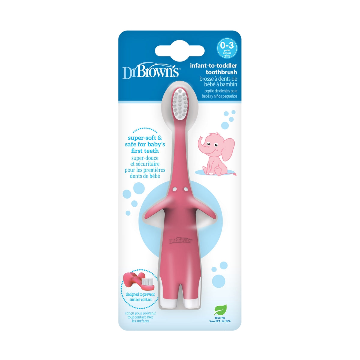 Dr. Brown's Super-Soft Training Toothbrush - Elephant