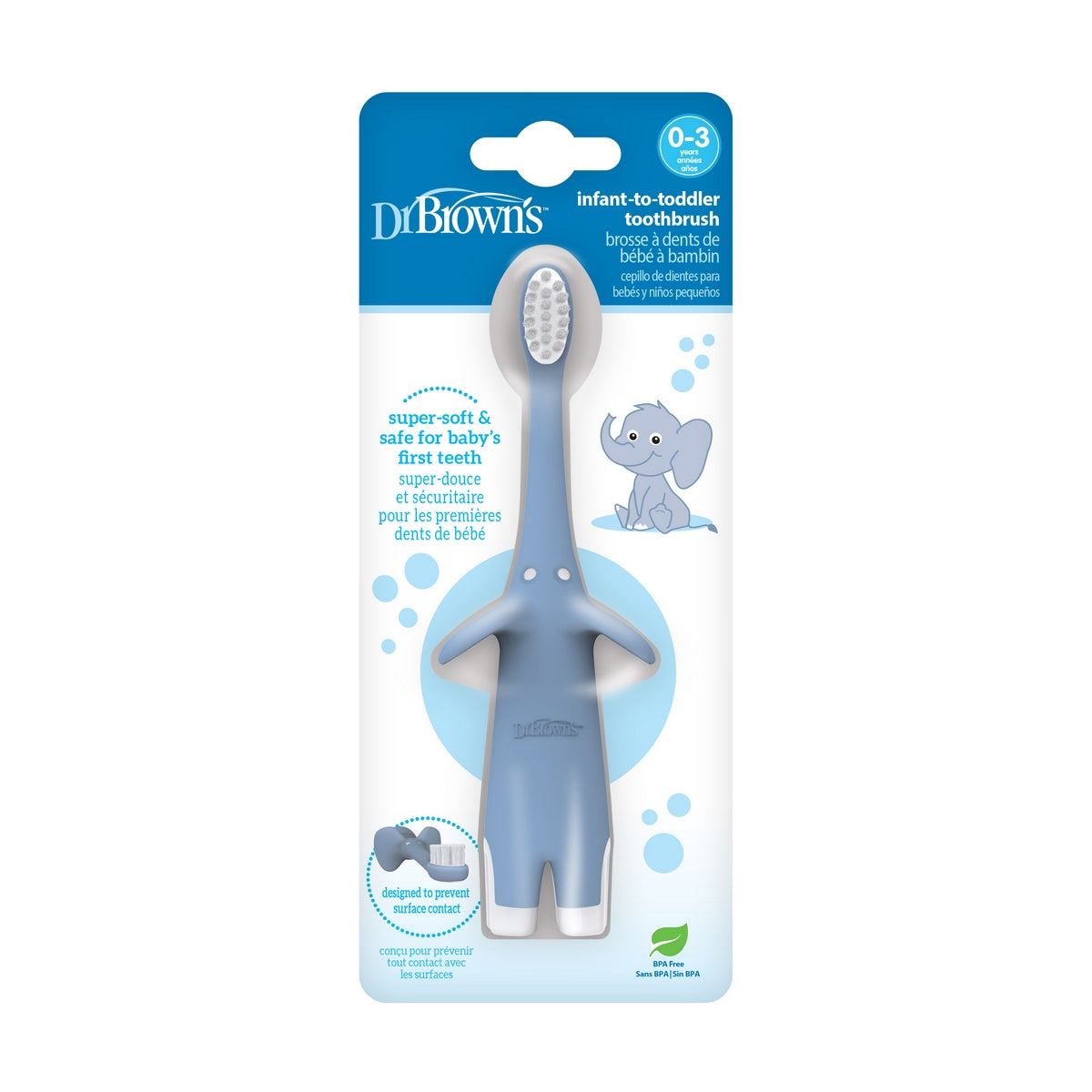 Dr. Brown's Super-Soft Training Toothbrush - Elephant