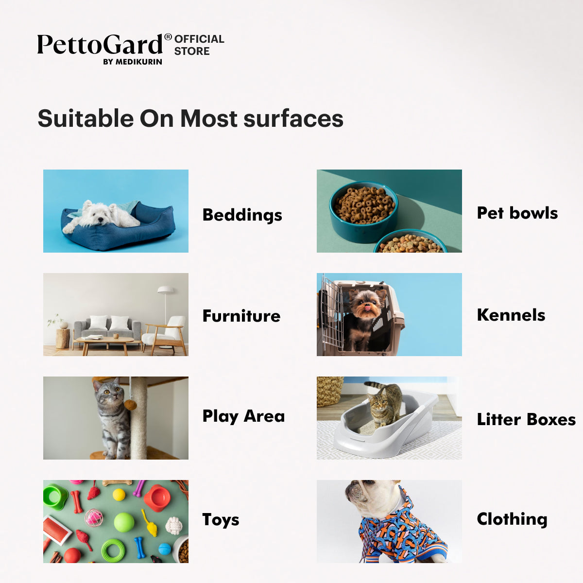 PettoGard Surface Disinfectant & Deodorizer Spray 500ml (best before: 1/2026)