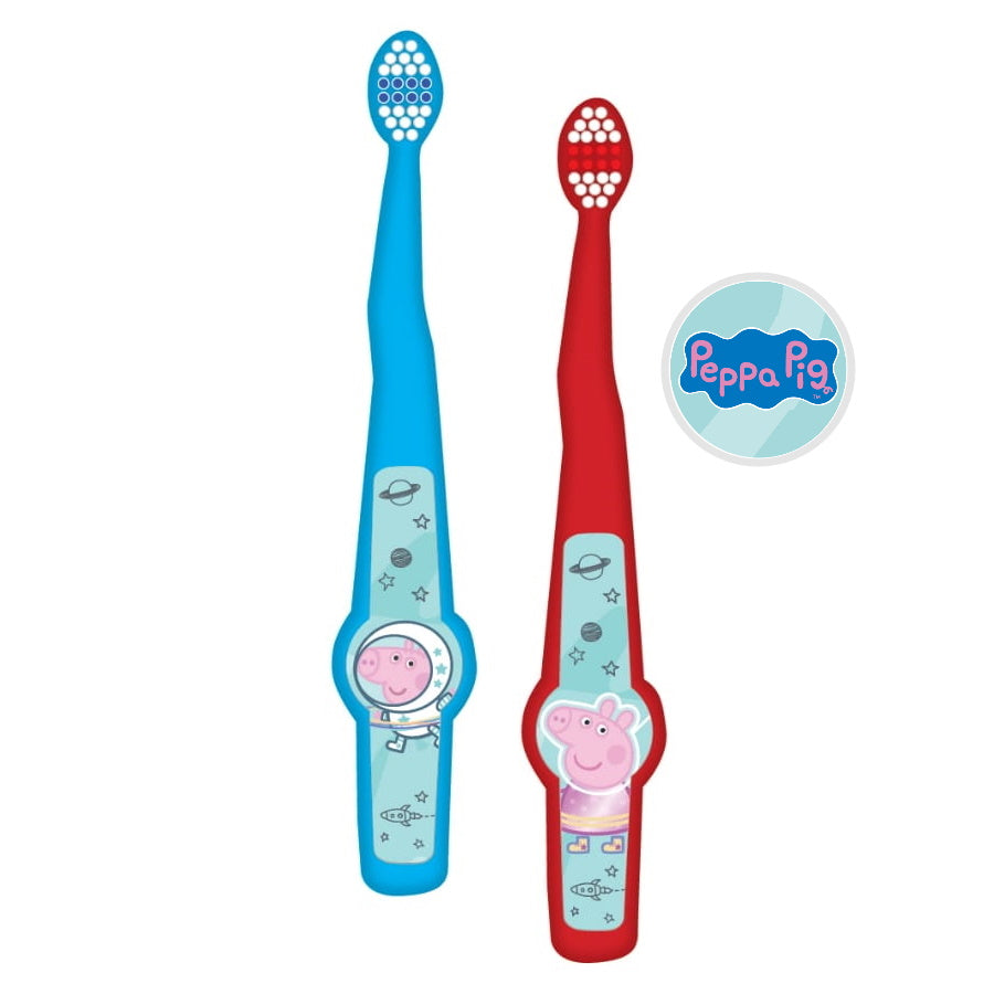 PEPPA PIG Soft Toddlers Toothbrush with Cover - Twin Set