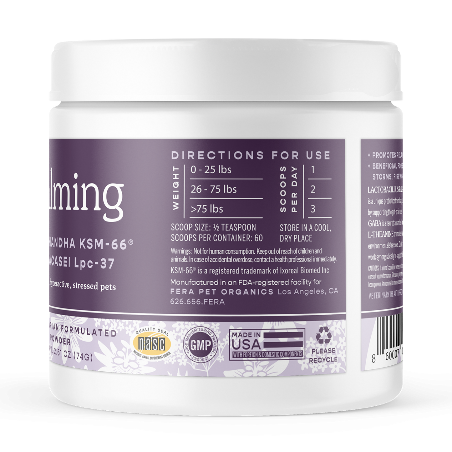 Fera Pets Calming Support Powder 72g