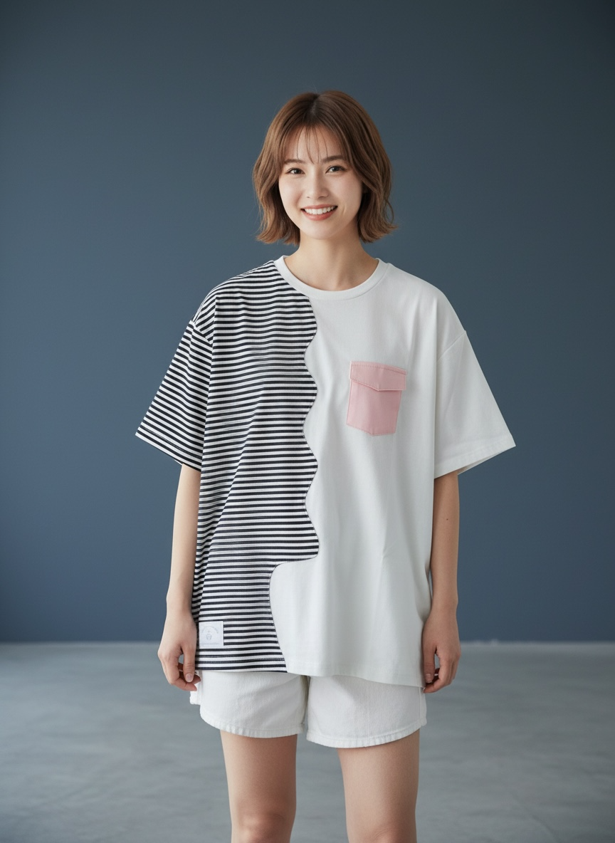 MOMOJI Marseille Tee (1-Breton Stripe Navy) | Hooman (Adult/Kids)