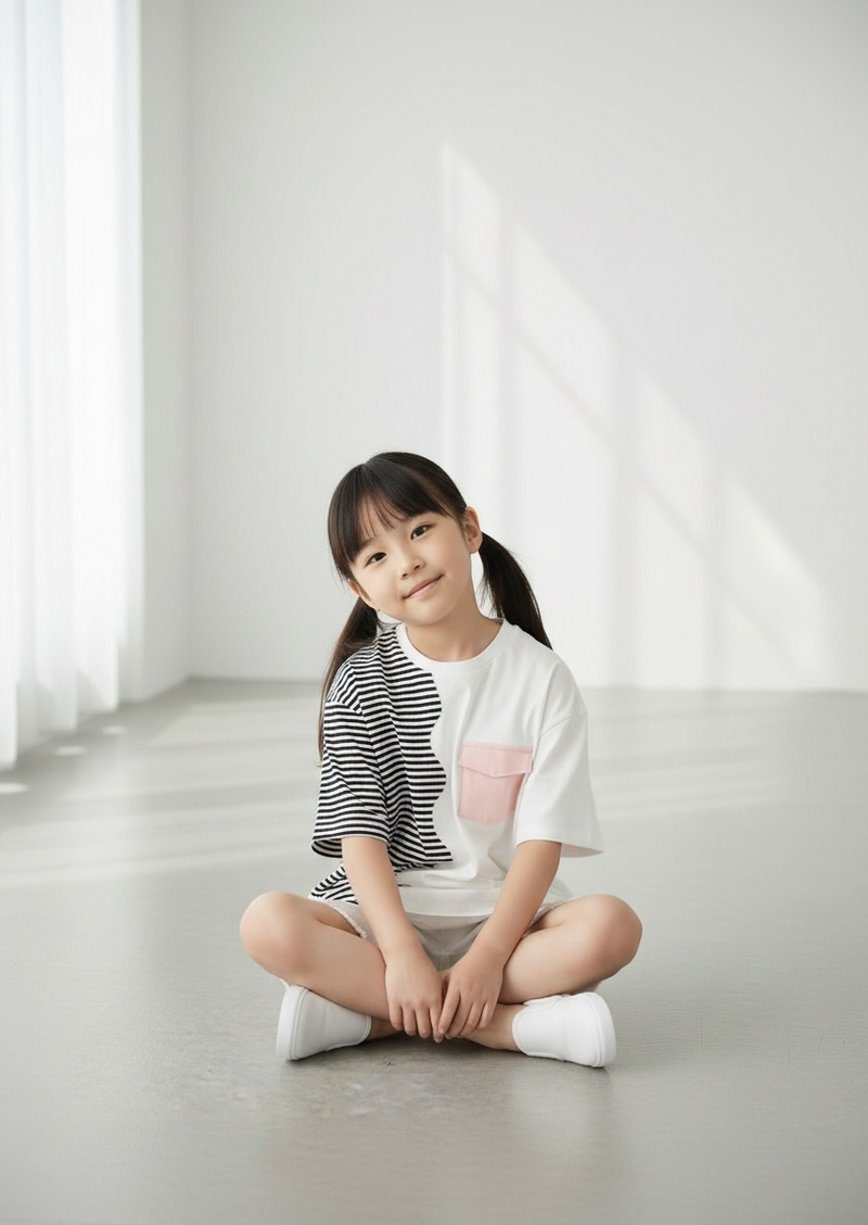 MOMOJI Marseille Tee (1-Breton Stripe Navy) | Hooman (Adult/Kids)