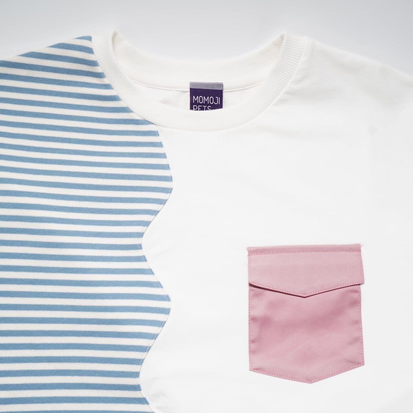 MOMOJI Marseille Tee (2-Breton Stripe Moonstone) | Hooman (Adult/Kids)