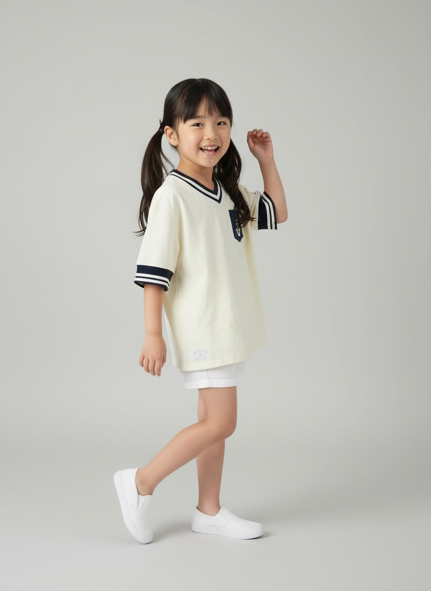 [Pre-order] MOMOJI Santiano Tee (1-Ivory Cream) | Hooman (Adult/Kids)