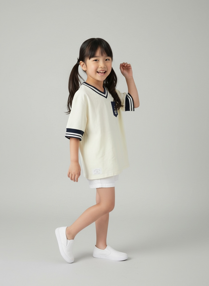 [Pre-order] MOMOJI Santiano Tee (1-Ivory Cream) | Hooman (Adult/Kids)