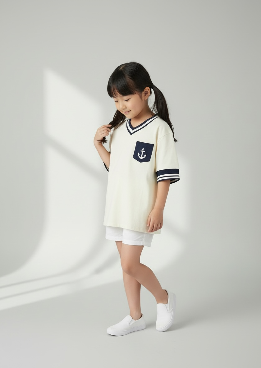 [Pre-order] MOMOJI Santiano Tee (1-Ivory Cream) | Hooman (Adult/Kids)