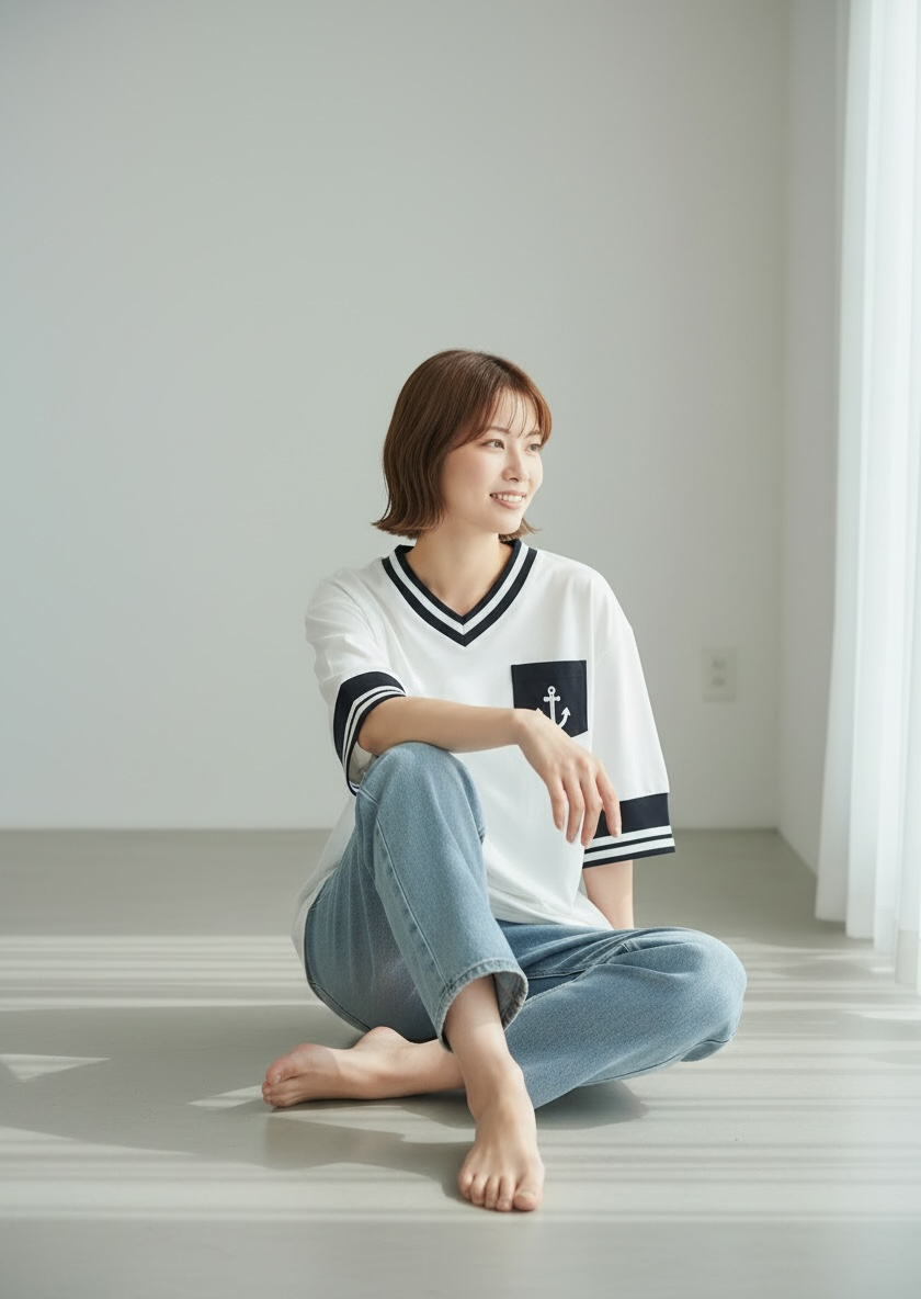 [Pre-order] MOMOJI Santiano Tee (2-Salt White) | Hooman (Adult/Kids)