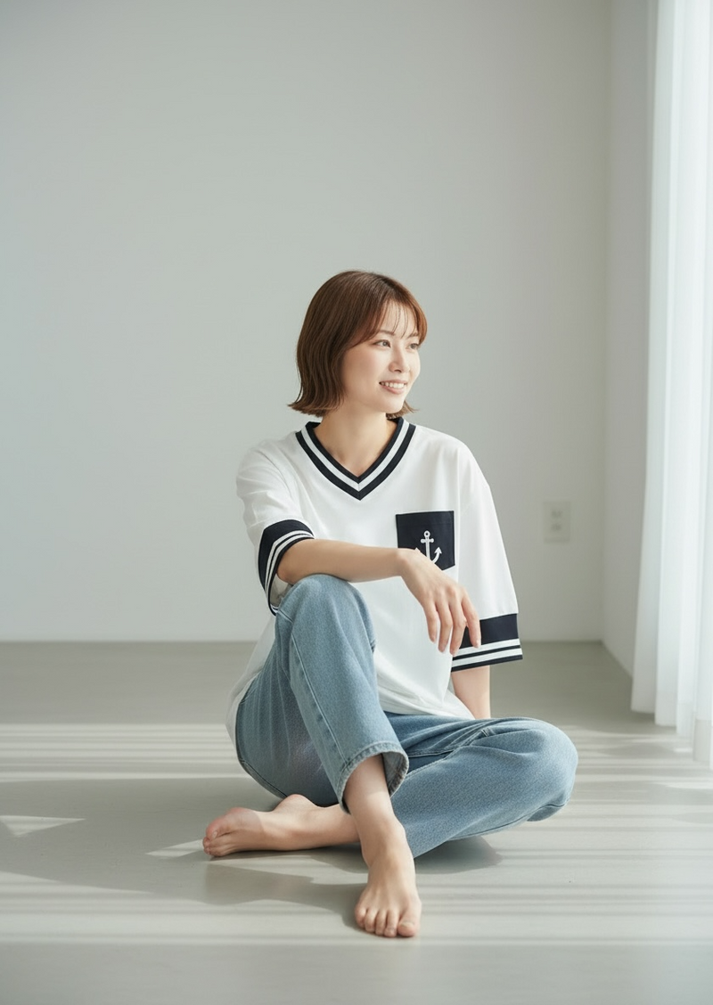 [Pre-order] MOMOJI Santiano Tee (2-Salt White) | Hooman (Adult/Kids)