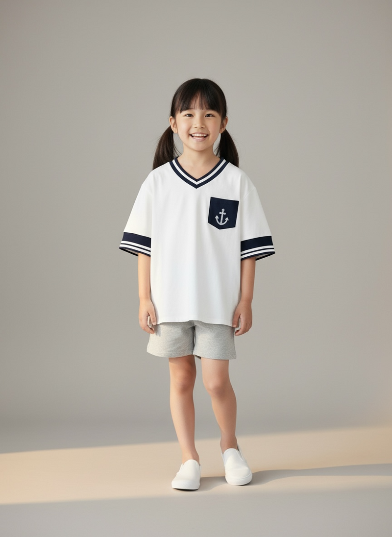 [Pre-order] MOMOJI Santiano Tee (2-Salt White) | Hooman (Adult/Kids)