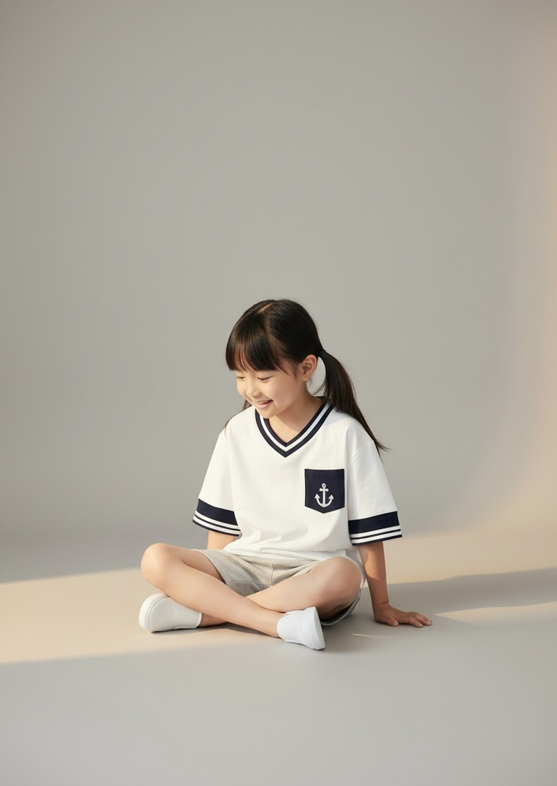 [Pre-order] MOMOJI Santiano Tee (2-Salt White) | Hooman (Adult/Kids)