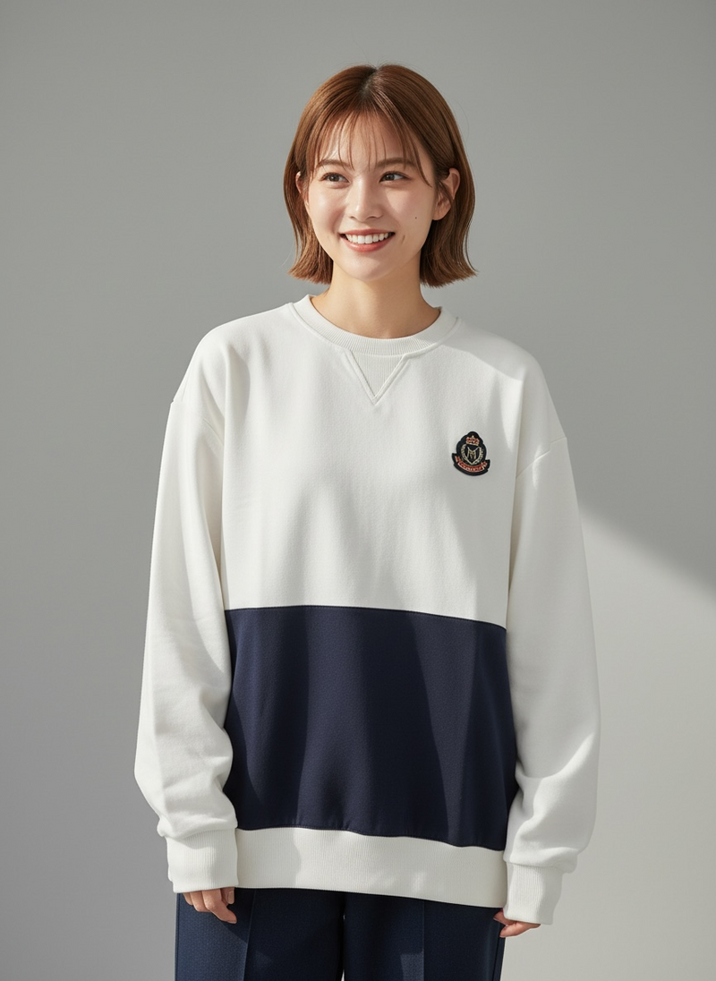 MOMOJI Brest Sweatshirt (1-French Riviera Blue) | Hooman (Adult/Kids)