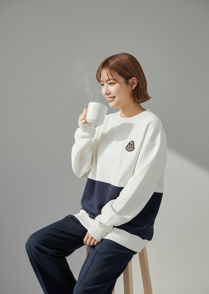 MOMOJI Brest Sweatshirt (1-French Riviera Blue) | Hooman (Adult/Kids)
