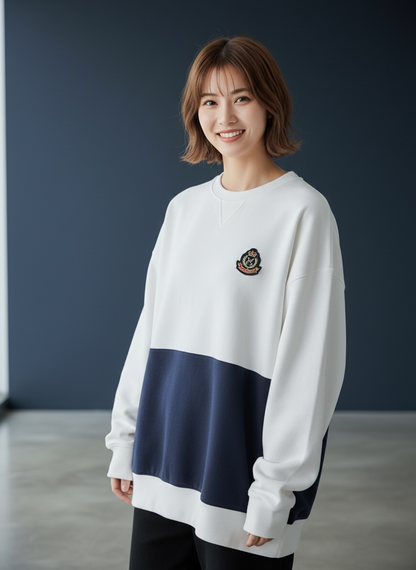 MOMOJI Brest Sweatshirt (1-French Riviera Blue) | Hooman (Adult/Kids)