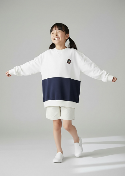 MOMOJI Brest Sweatshirt (1-French Riviera Blue) | Hooman (Adult/Kids)