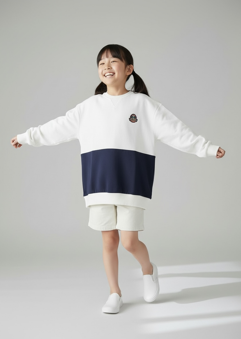 MOMOJI Brest Sweatshirt (1-French Riviera Blue) | Hooman (Adult/Kids)