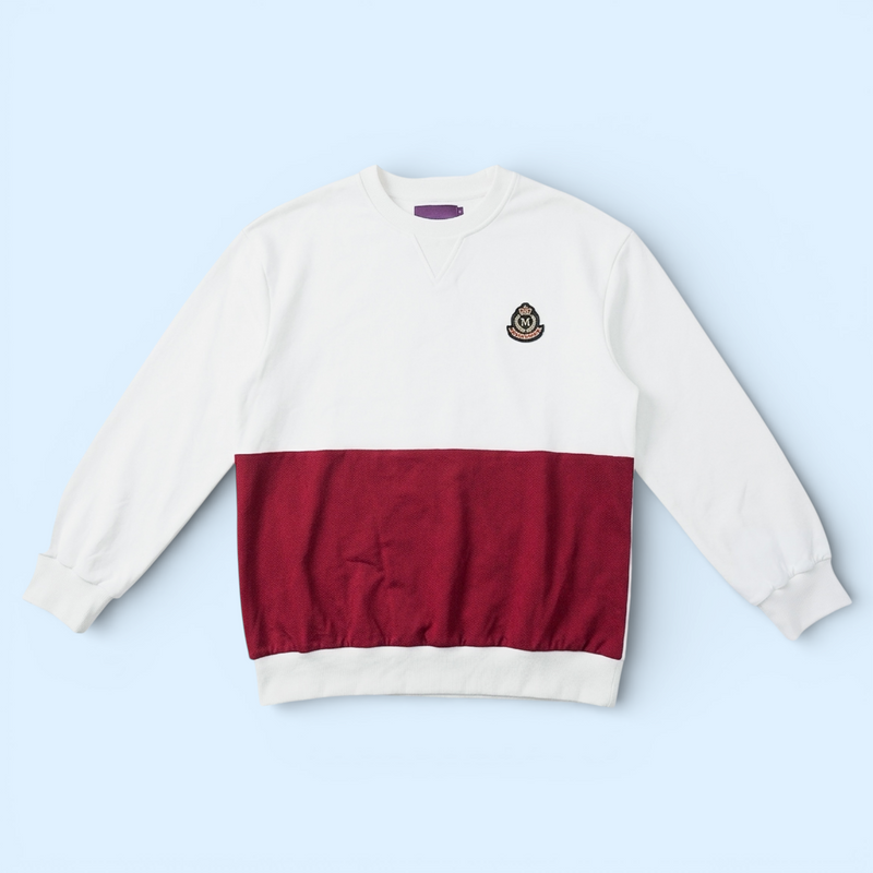 MOMOJI Brest Sweatshirt (2-Bordeaux Red) | Hooman (Adult/Kids)