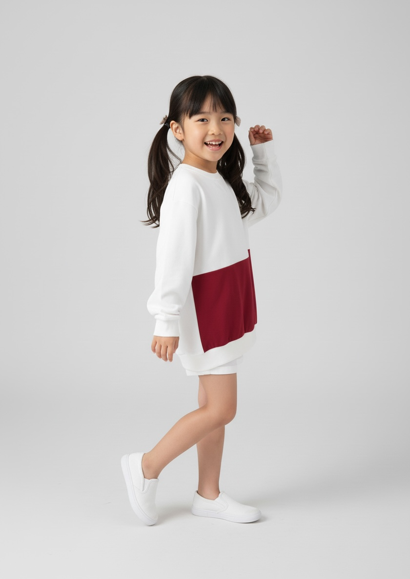 MOMOJI Brest Sweatshirt (2-Bordeaux Red) | Hooman (Adult/Kids)