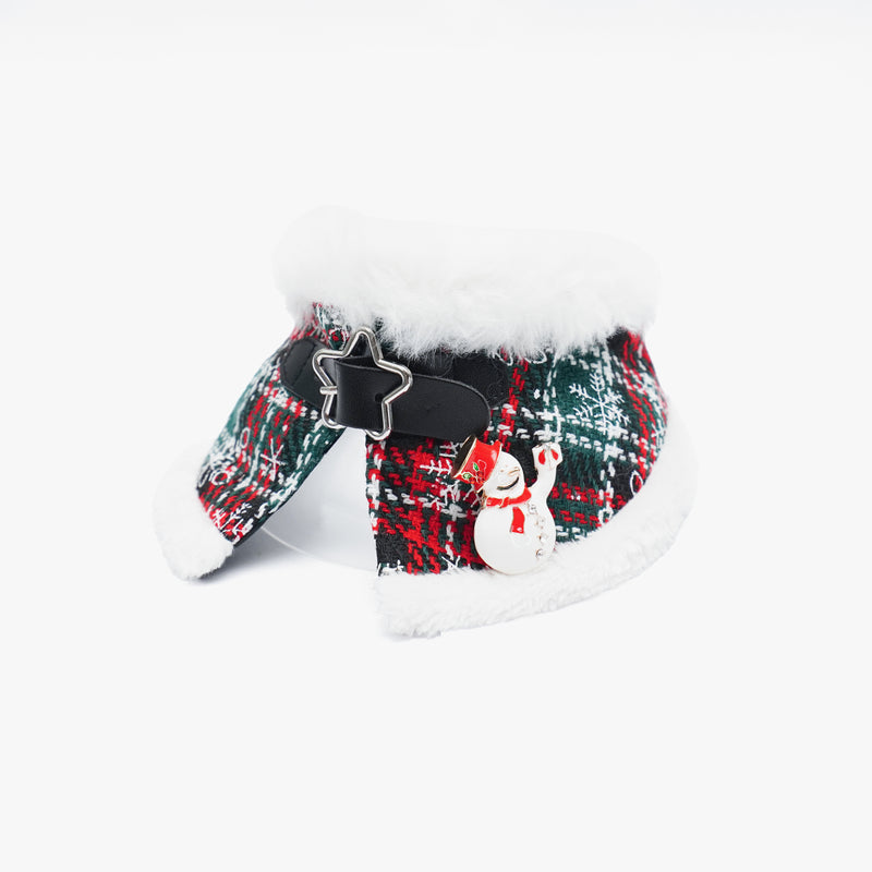 [Pre-order] MOMOJI Hat + Neckwear Set (Winter Snowflake Plaid)