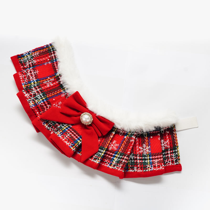 [Pre-order] MOMOJI Hat + Neckwear Set (Christmas Plaid Red 2)