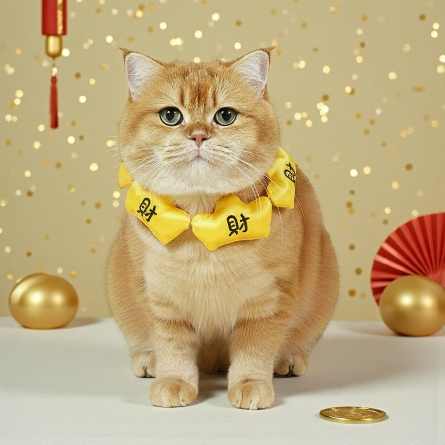 MOMOJI Golden Fortune String 滿財福串 | Pet LNY Neckwear