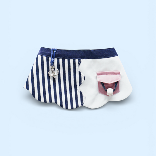 [Pre-order] MOMOJI Marseille (1-Breton Stripe Navy) | Pet Neckwear