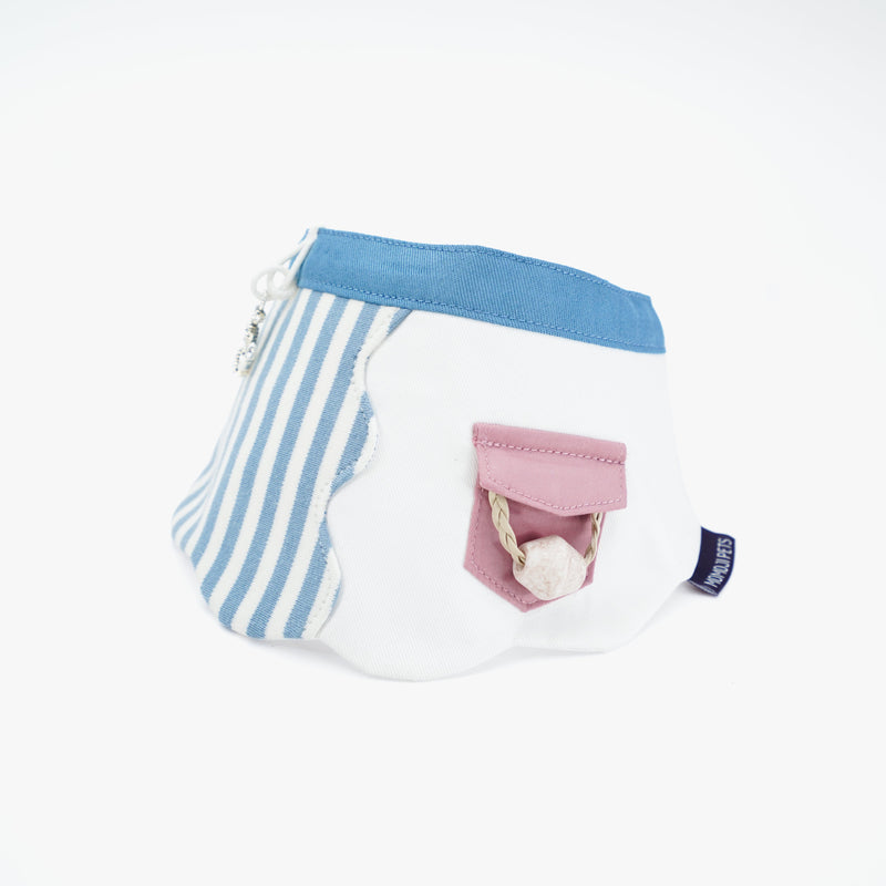 MOMOJI Marseille (2-Breton Stripe Moonstone) | Pet Neckwear