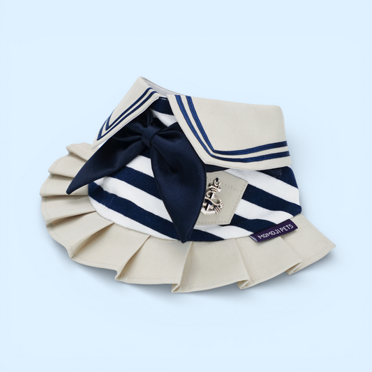 MOMOJI Santiana (2-Sandstone & Navy) | Pet Neckwear