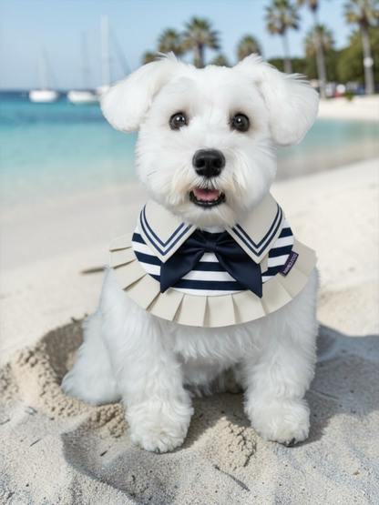 [Pre-order] MOMOJI Santiana (2-Sandstone & Navy) | Pet Neckwear