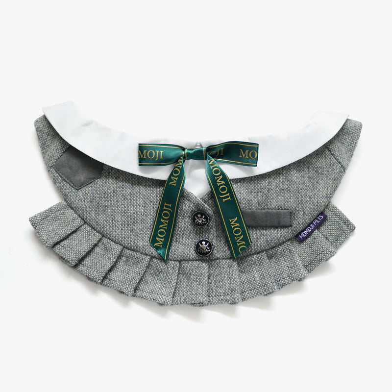 MOMOJI Picadilly (2-Light Gray Tweed) | Pet Neckwear