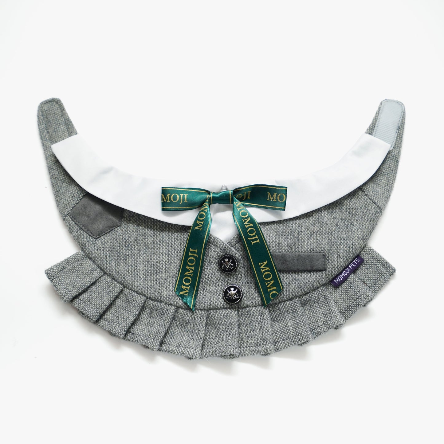 MOMOJI Picadilly (2-Light Gray Tweed) | Pet Neckwear