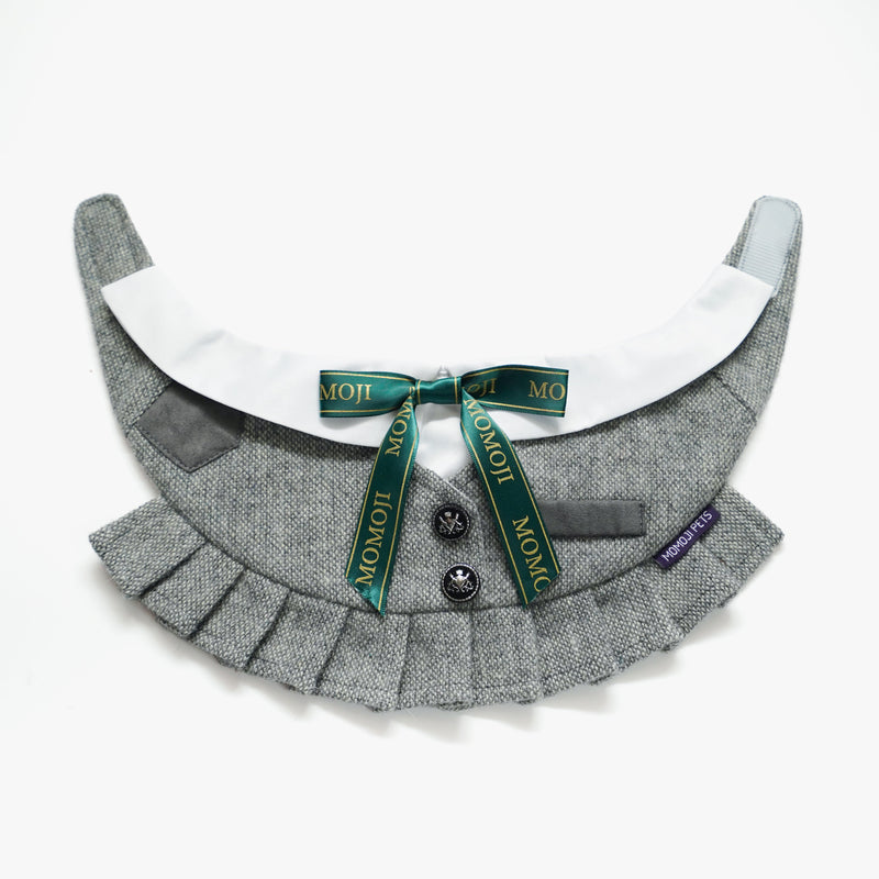 MOMOJI Picadilly (2-Light Gray Tweed) | Pet Neckwear