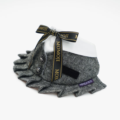 MOMOJI Picadilly (3-Charcoal Black Tweed) | Pet Neckwear