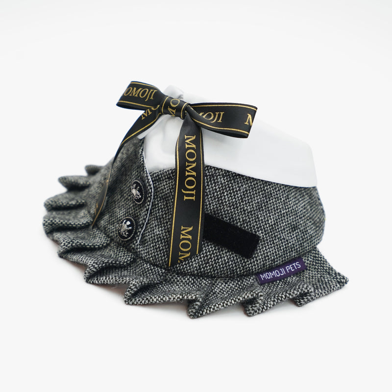 MOMOJI Picadilly (3-Charcoal Black Tweed) | Pet Neckwear