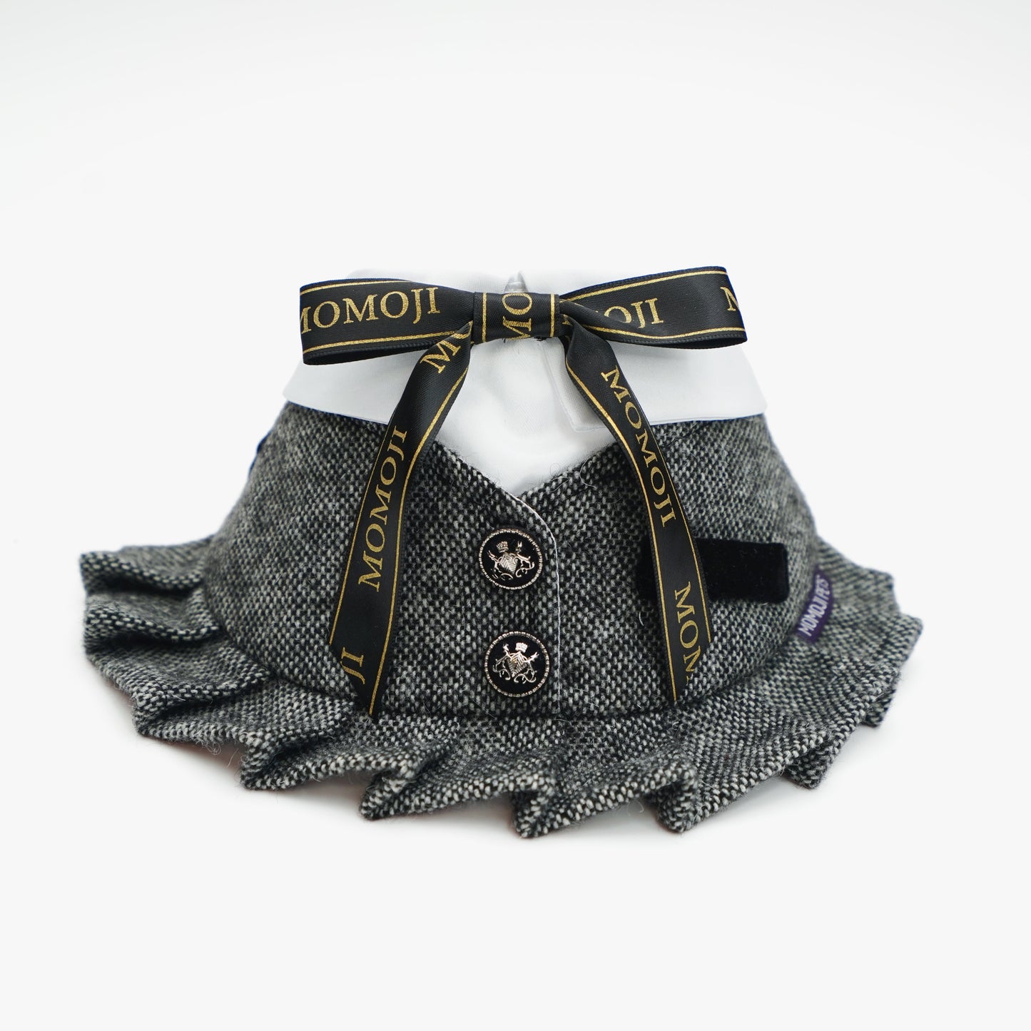 MOMOJI Picadilly (3-Charcoal Black Tweed) | Pet Neckwear