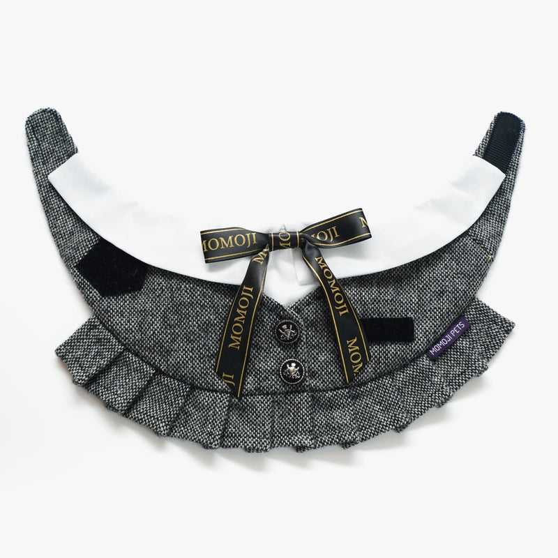 MOMOJI Picadilly (3-Charcoal Black Tweed) | Pet Neckwear