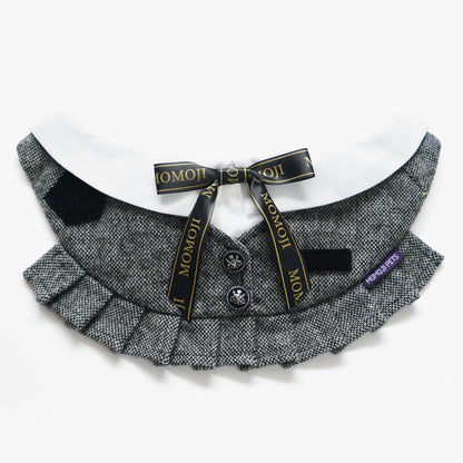MOMOJI Picadilly (3-Charcoal Black Tweed) | Pet Neckwear