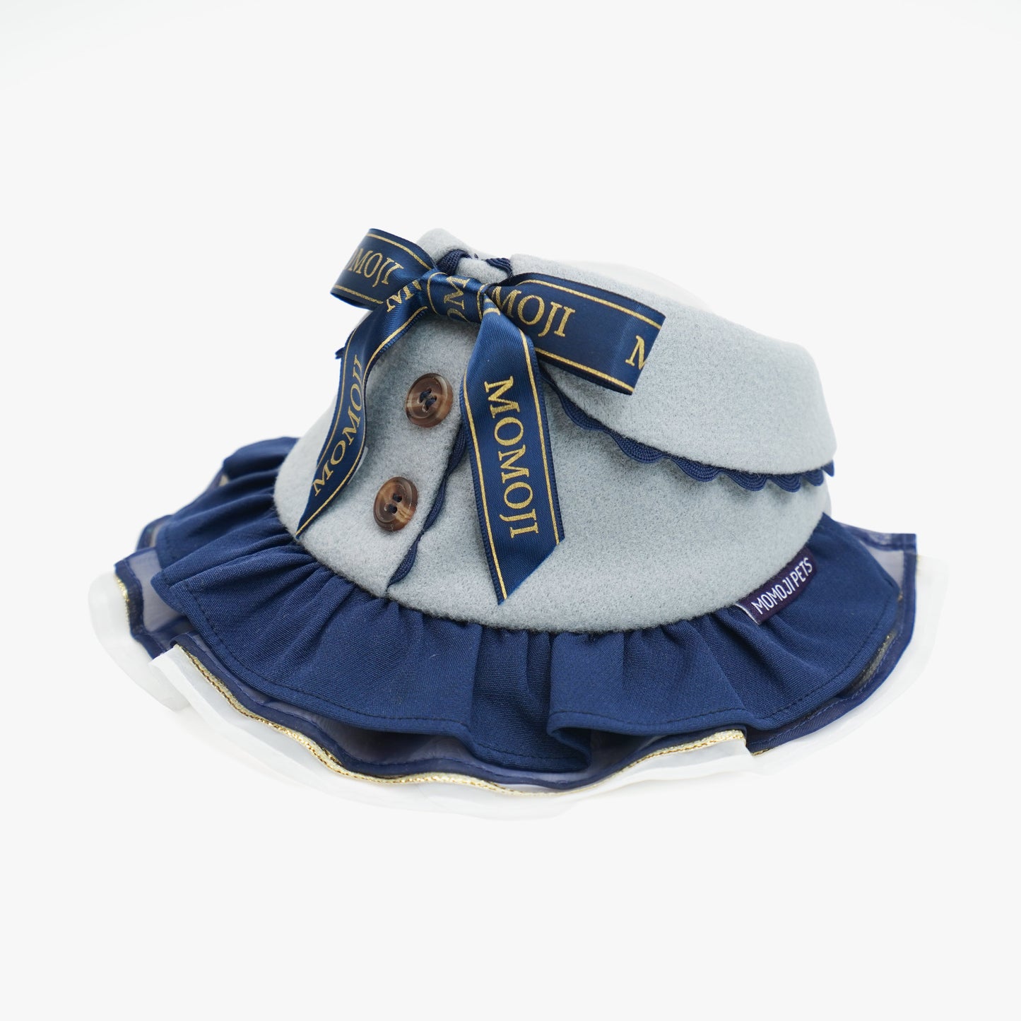 MOMOJI Chelsea (1-Haze Gray & Navy Blue) | Pet Neckwear