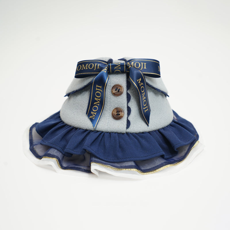 MOMOJI Chelsea (1-Haze Gray & Navy Blue) | Pet Neckwear
