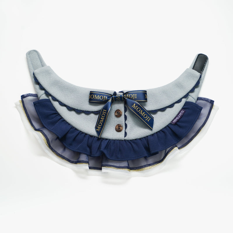 MOMOJI Chelsea (1-Haze Gray & Navy Blue) | Pet Neckwear