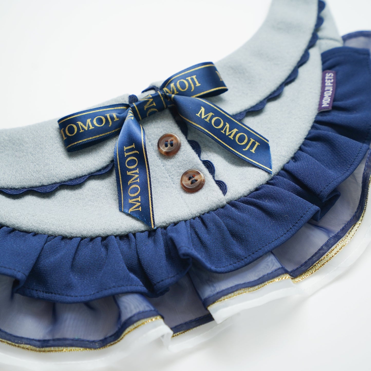 MOMOJI Chelsea (1-Haze Gray & Navy Blue) | Pet Neckwear