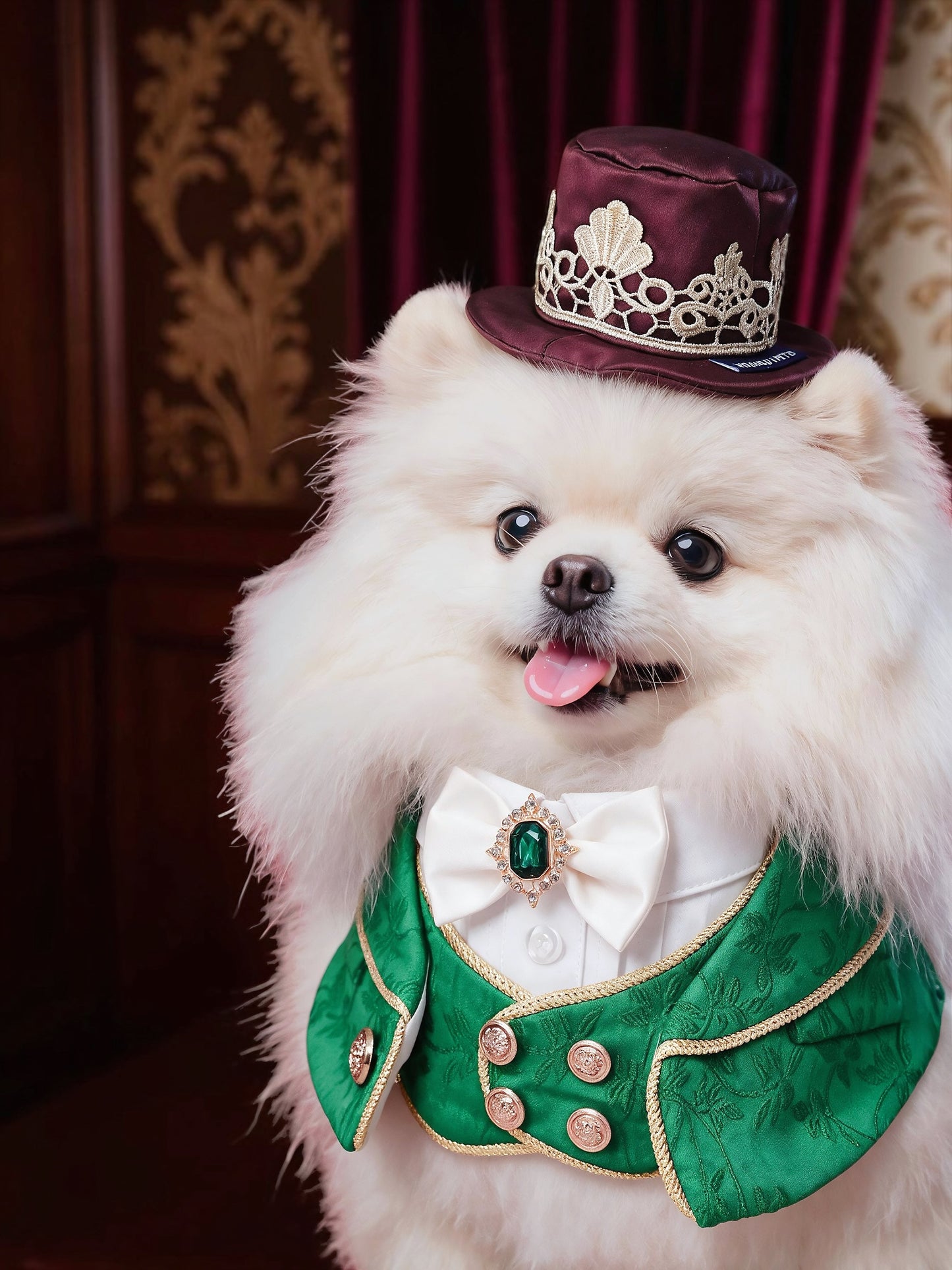 MOMOJI Sovereign (2-Imperial Mulberry Satin) | Pet Hat